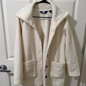 Lands' End Women's Off-White Teddy Jacket
